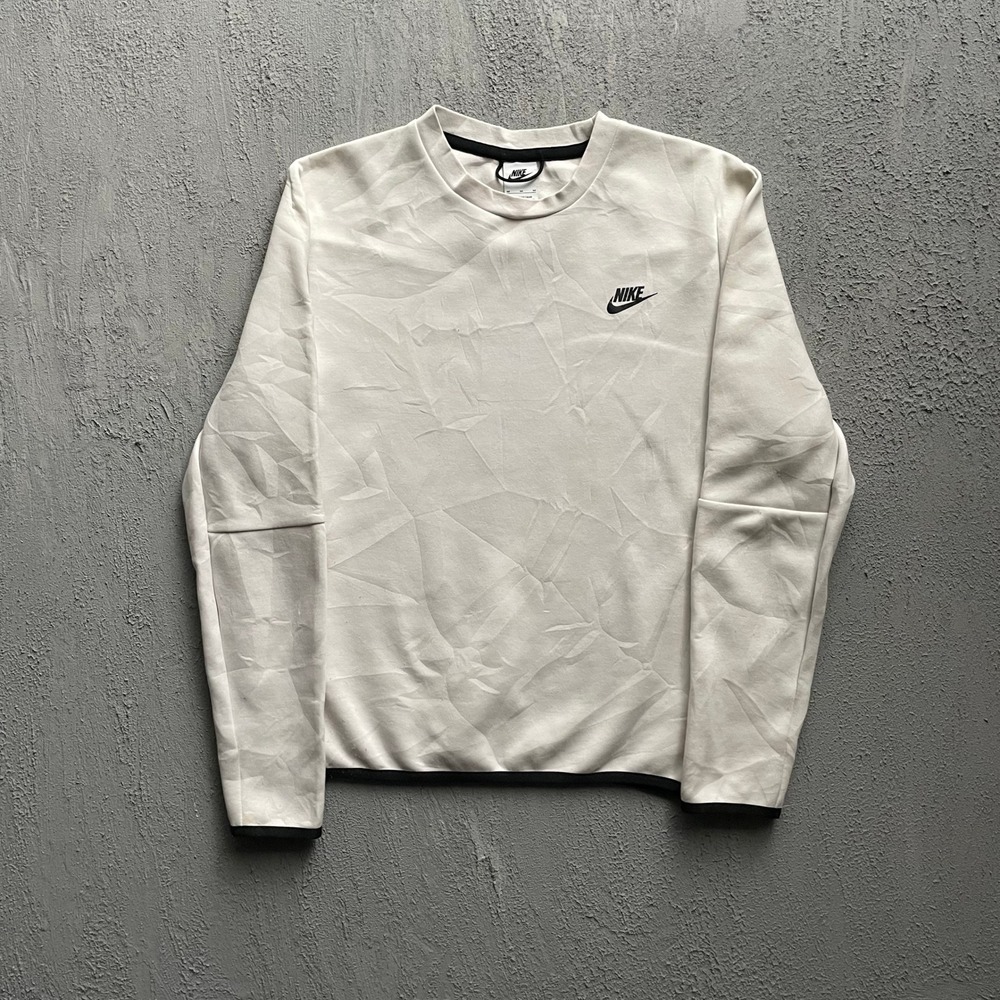 Nike Fleece Crewneck Sweatshirt Mens Medium Off White